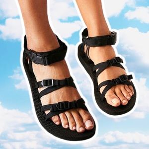 TEVA Alp Sport Hiking Sandals Black Ladies US 10 Camping Active Adventure Travel